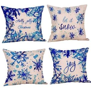 18x18 4pk Christmas Pillow Covers